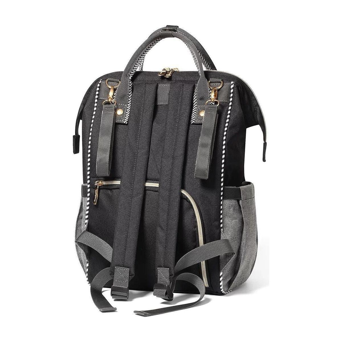 Dark Slate Gray Babyono Diaper / Mummy backpack OSLO STYLE - Black