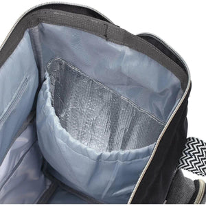 Slate Gray Babyono Diaper / Mummy backpack OSLO STYLE - Black