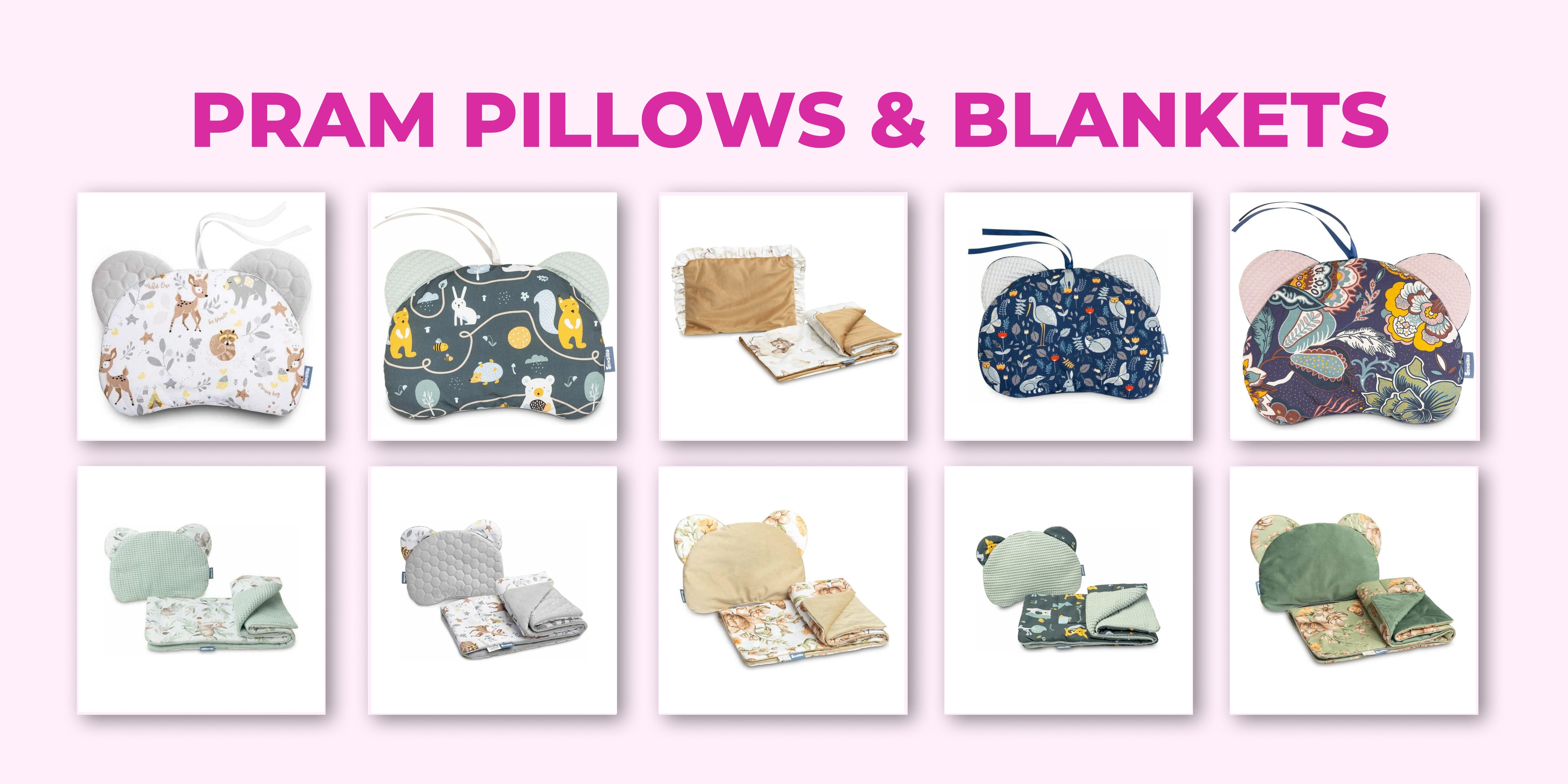 pram pillows & blankets