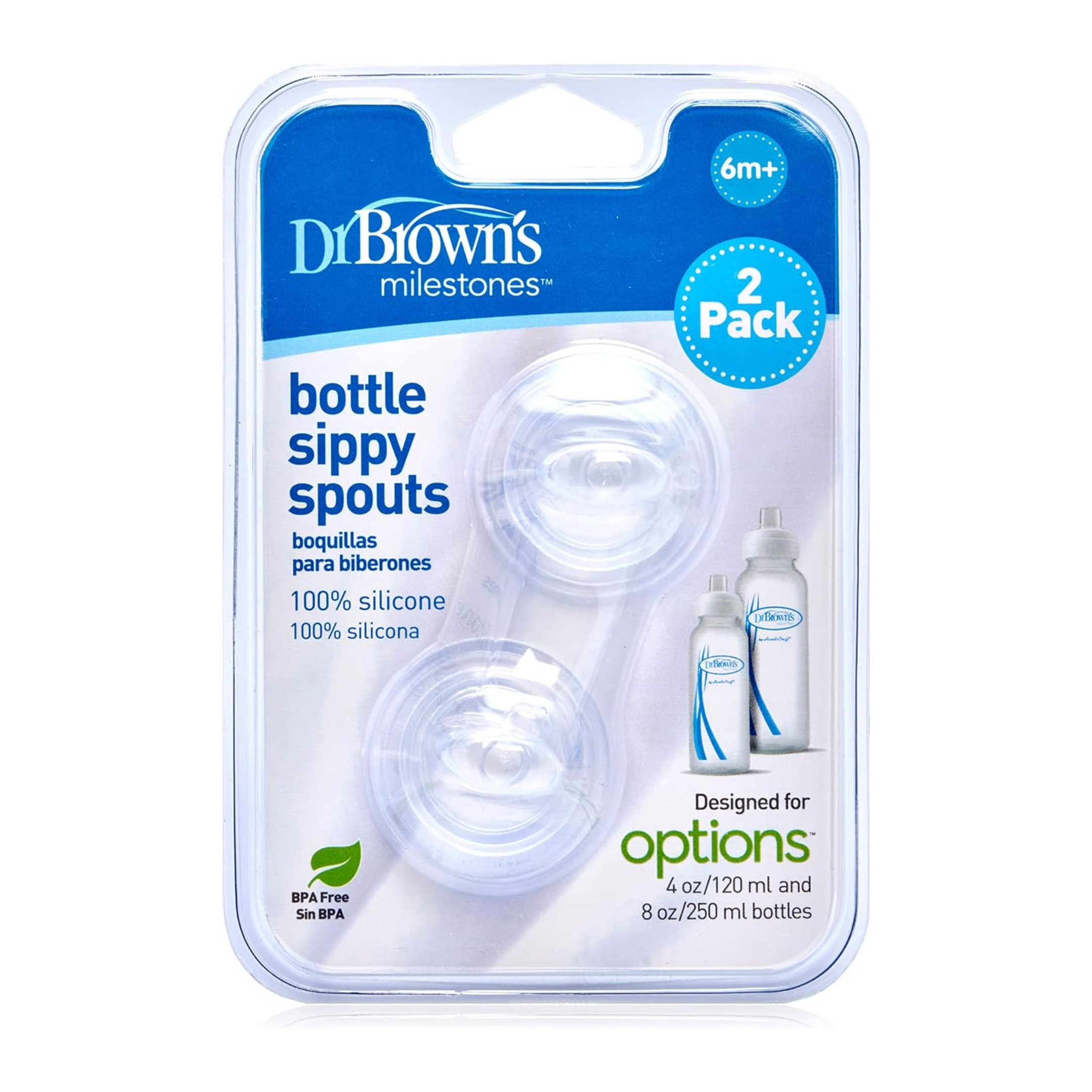 Dr. Brown's Narrow-Neck Bottle Sippy Spouts 2-pack