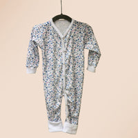 Lilly Bean Babygrow With Cuffs - Forget-me-not