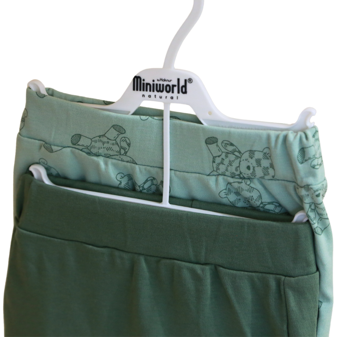 Miniworld - Green Bears Baby Long Trousers 2 pcs (3-18 MONTHS)