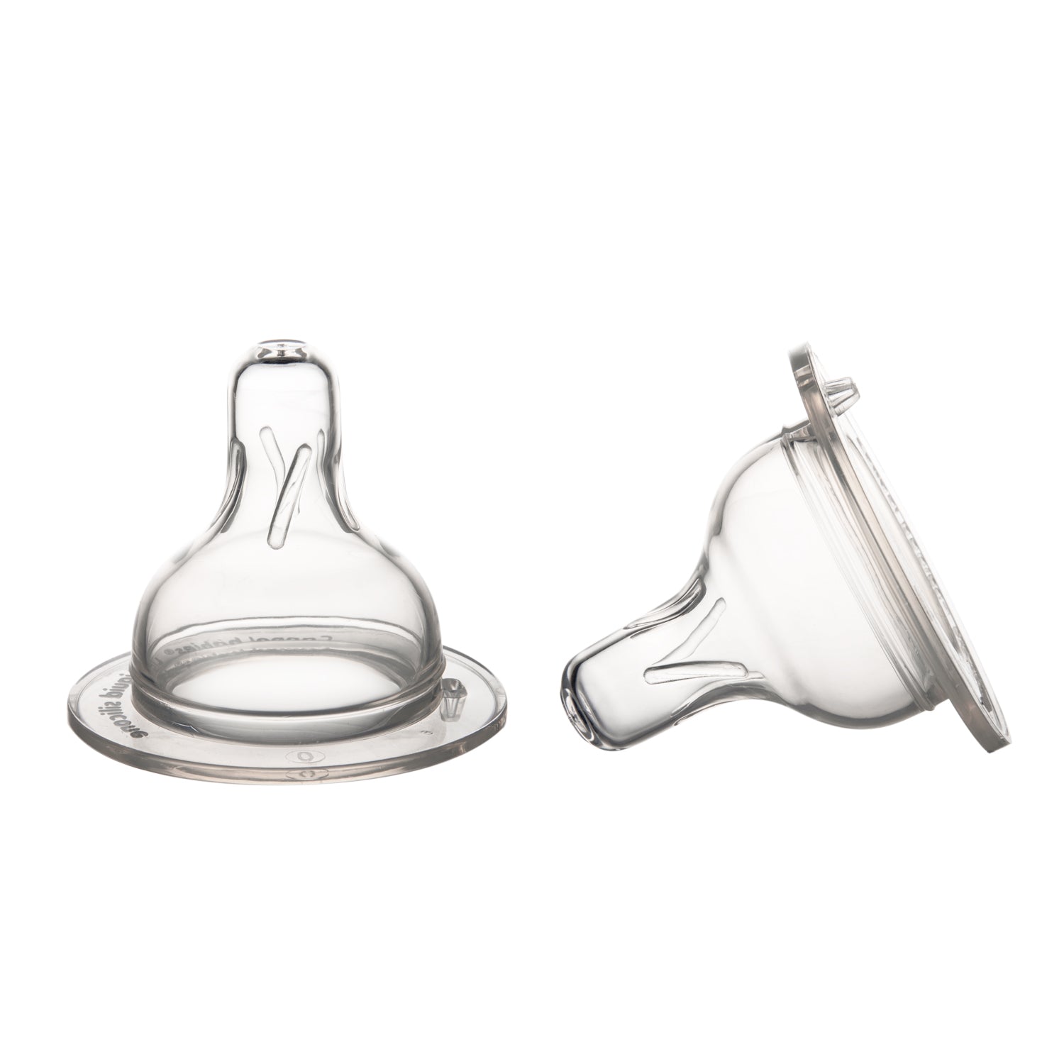 Canpol Babies Silicone Wide Neck Bottle Teats Mini 0–3m+ - 2pcs
