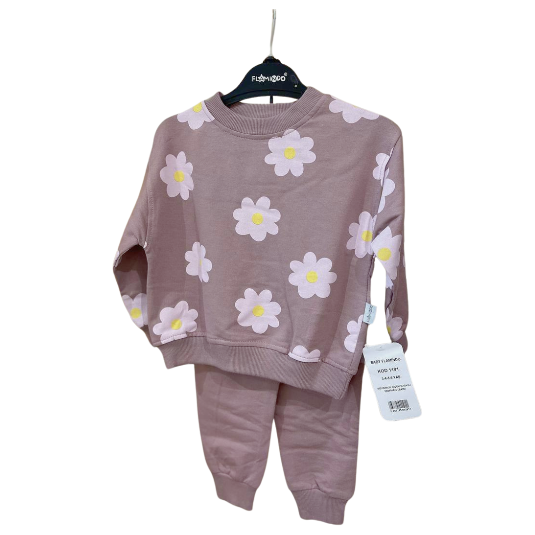 Flamindo Flowers Joggers Set - Dusty pink