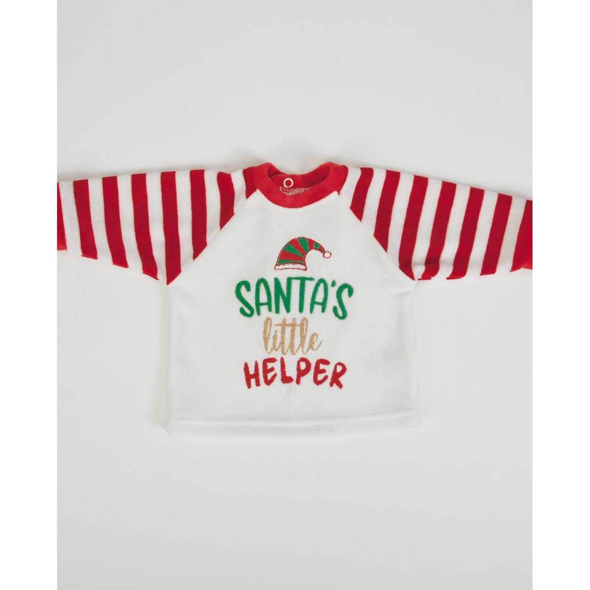 Santa's Little Helper Set ( t-shirt long sleeve + pants) - 3-6 months