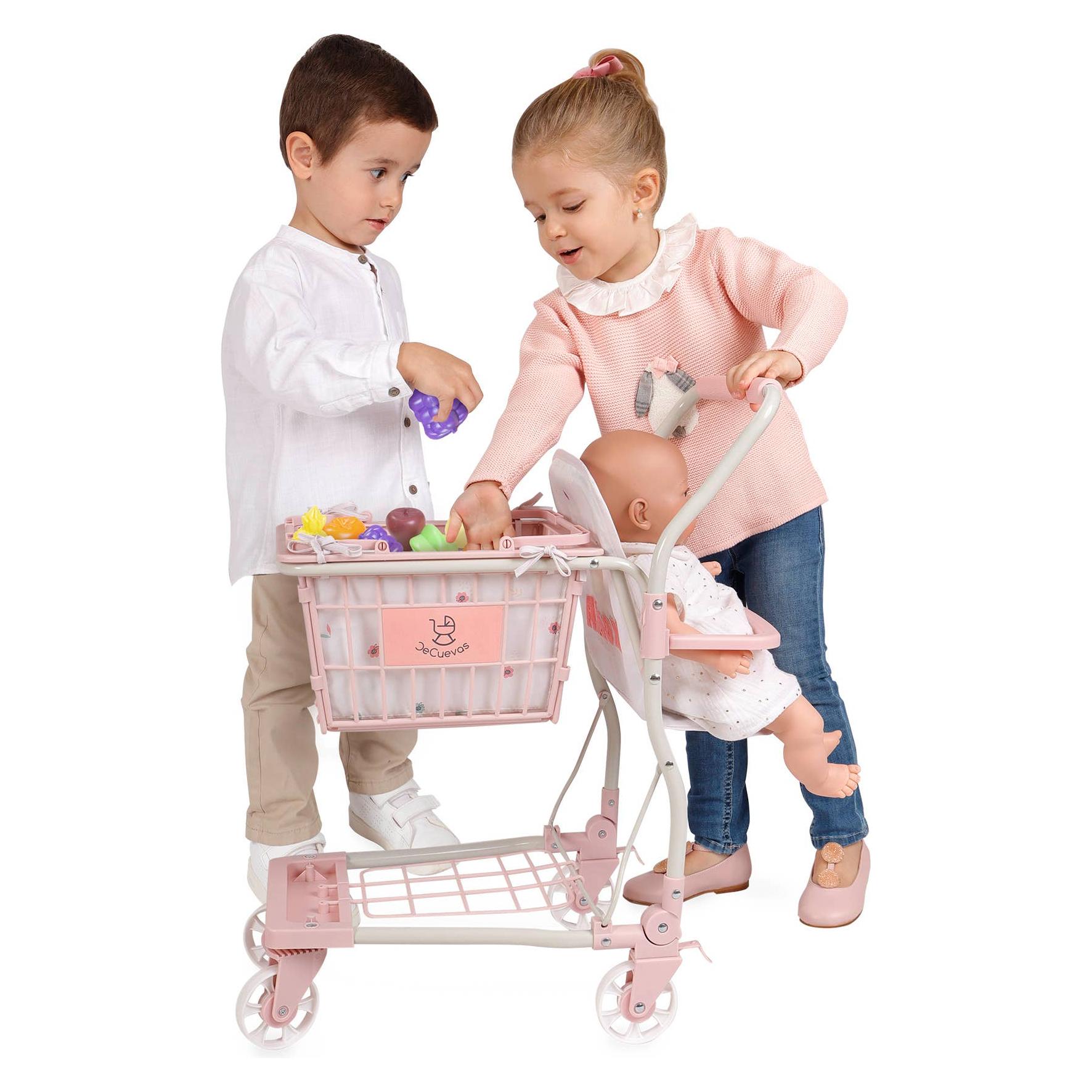 DeCuevas Koala Supermarket Trolley With Baby Carrier - Pink