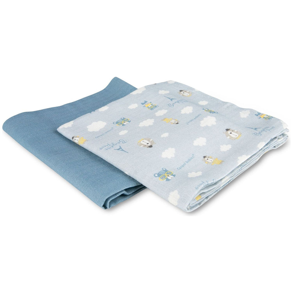 Canpol Muslin Squares 70x70 cm BONJOUR PARIS 2 pcs