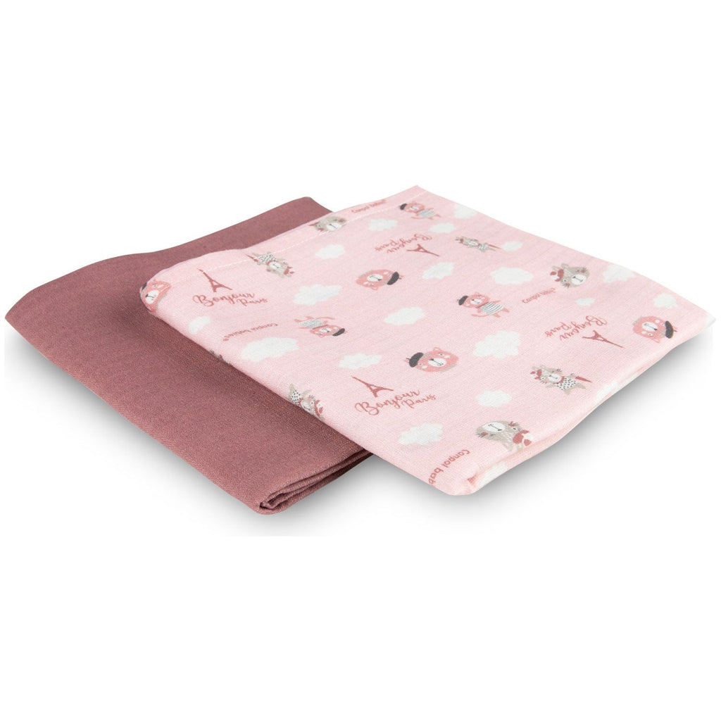 Canpol Muslin Squares 70x70 cm BONJOUR PARIS 2 pcs