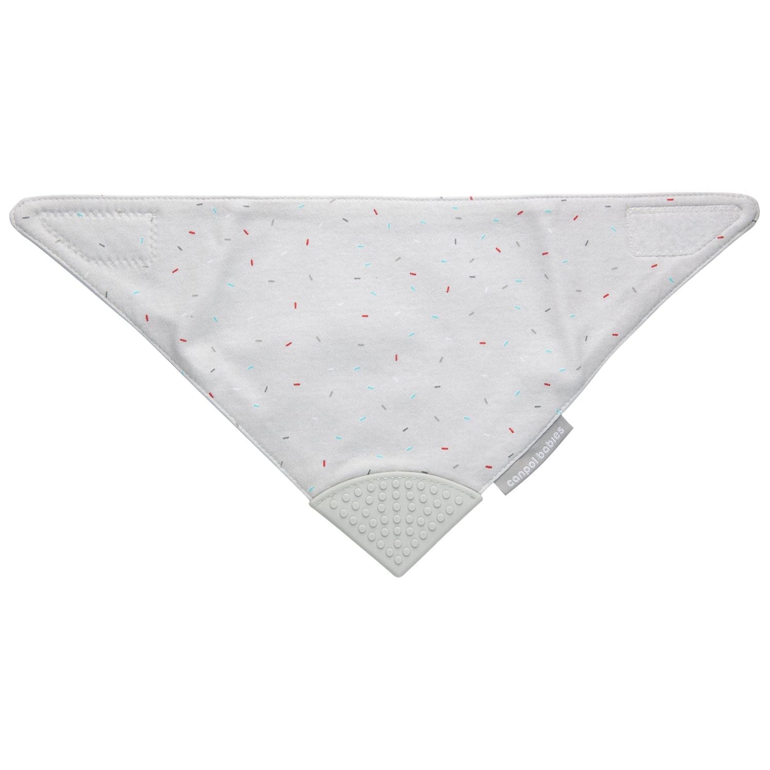 Canpol Cotton Bib With Teether - Grey