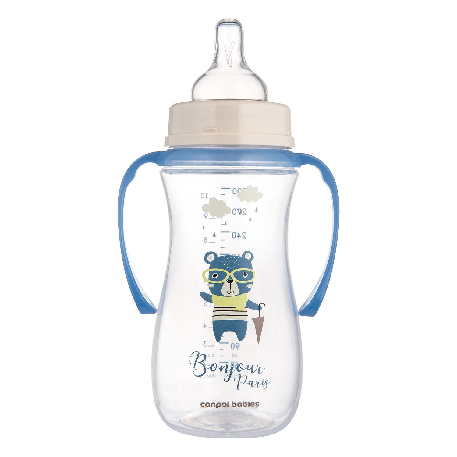 Canpol Babies Anti-colic Bottle EasyStart Bonjour Paris 300 ml  - Blue