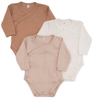Babylove Premature Baby Girl Long Sleeve Side Snap Bodysuit | Neutral