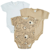 Babylove Premature Baby Short Sleeve Side Snap Bodysuit | Neutral Bears
