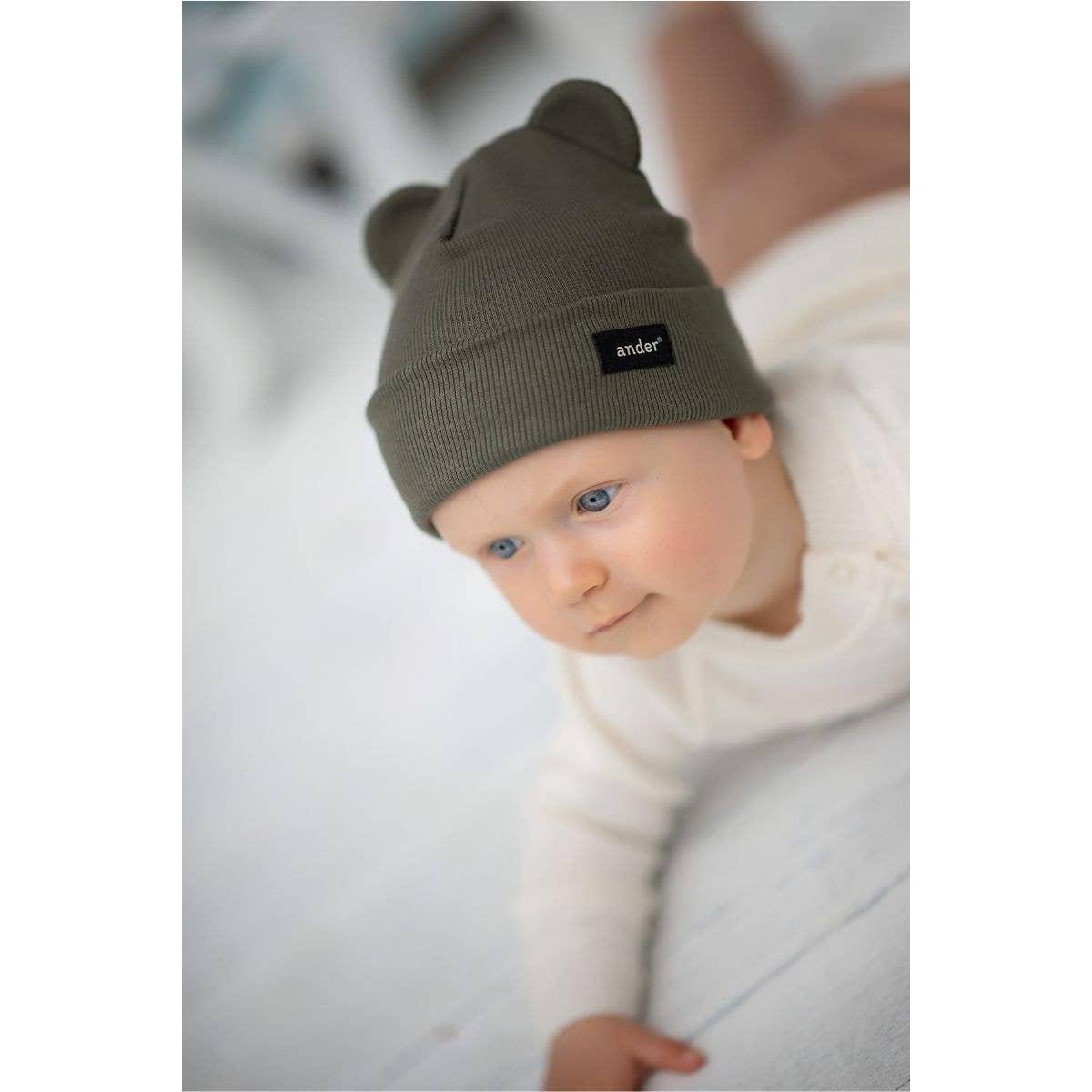 Ander Noah Beanie Bear Hat - Grey - Size 1-2 years