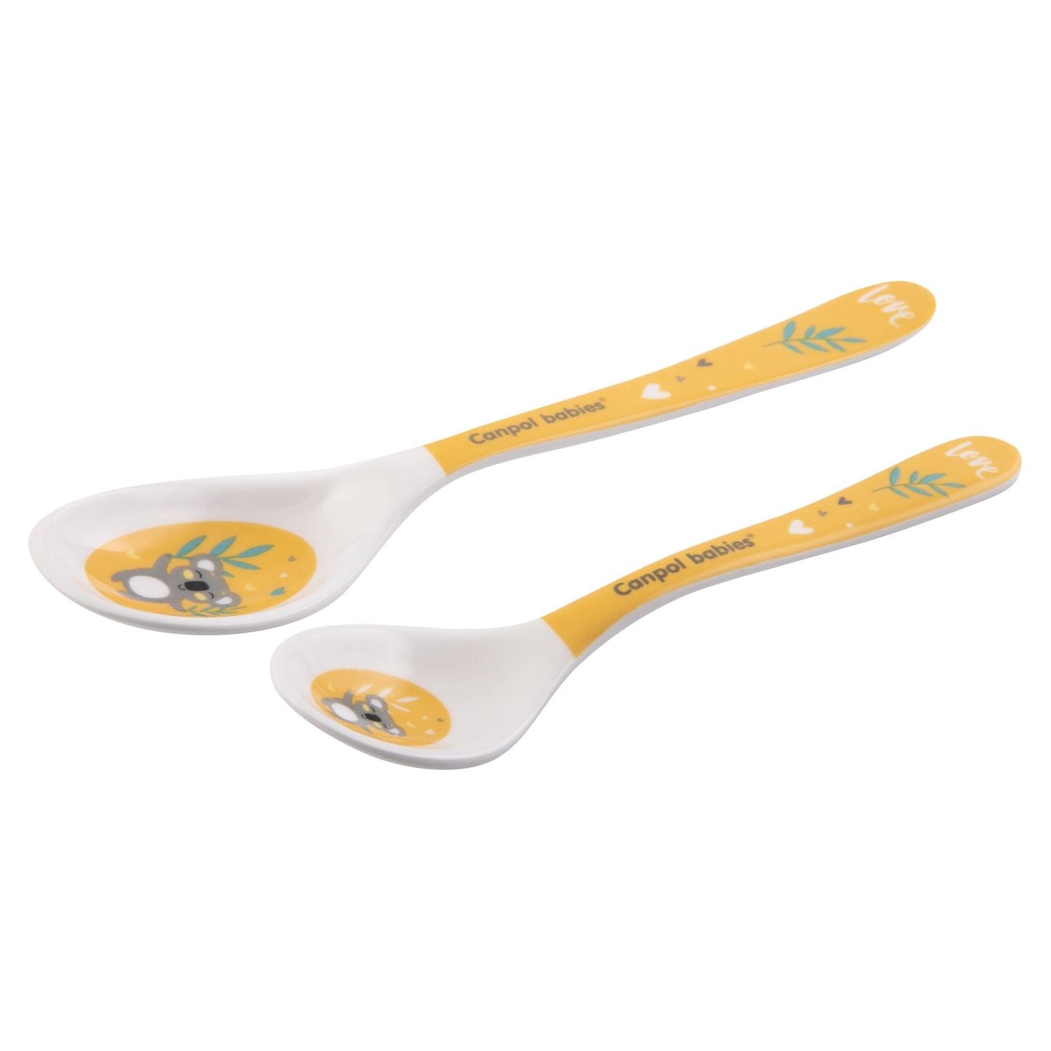 Canpol Melamine Spoons 2 pc - EXOTIC ANIMALS - Yellow