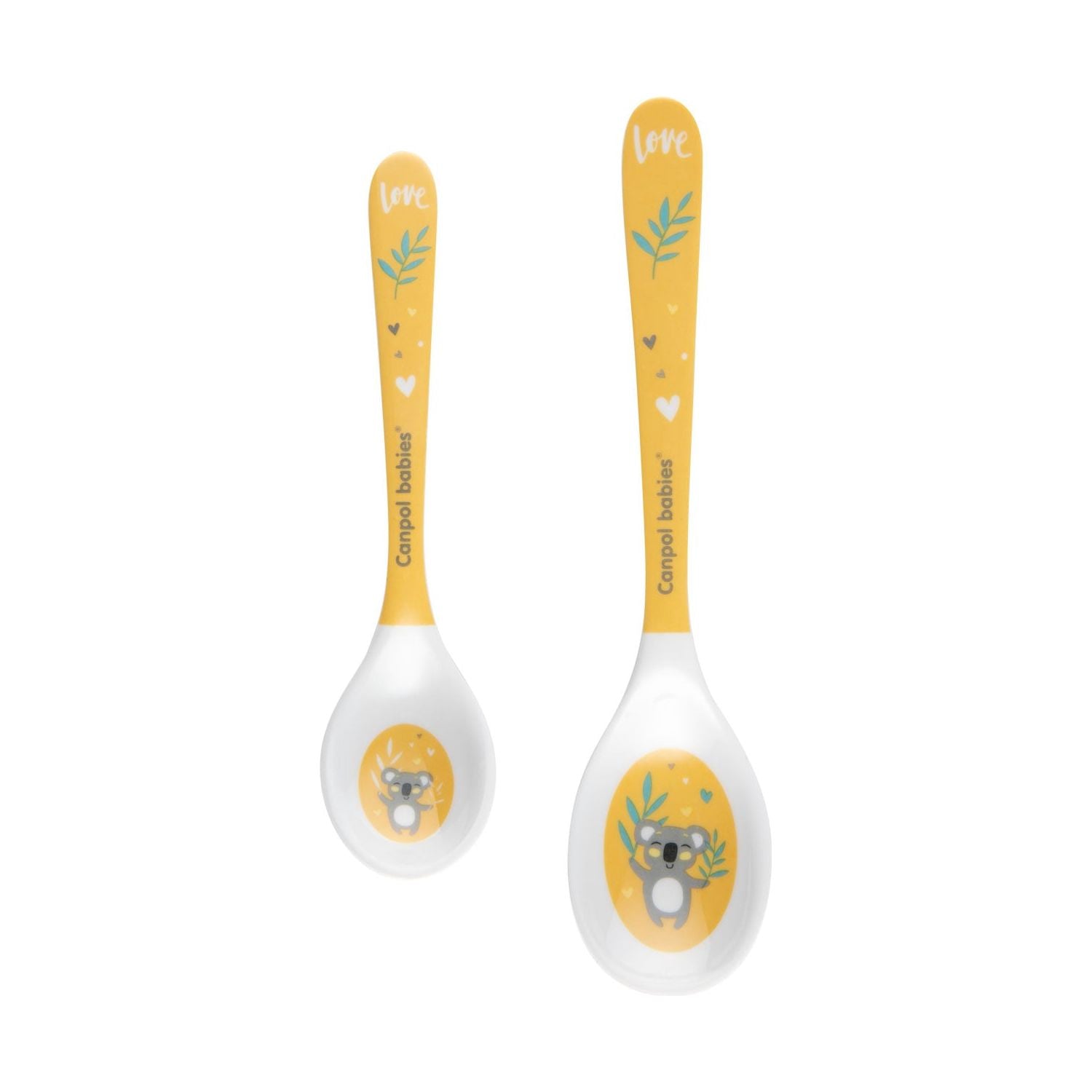 Canpol Babies Melamine Spoons 2 pc - EXOTIC ANIMALS - Yellow