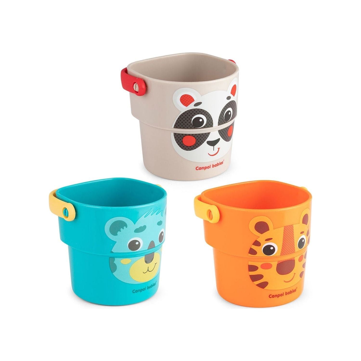 Canpol Bath Toy Buckets Hello Little 3 pack 9m+