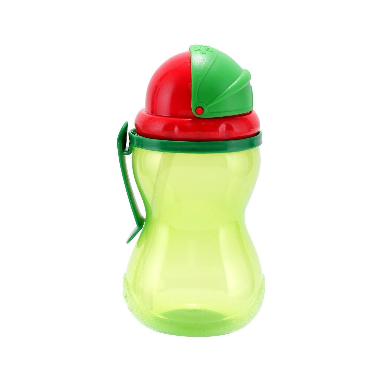 Canpol Sport Cup with Silicone Flip-top Straw 370ml - Green