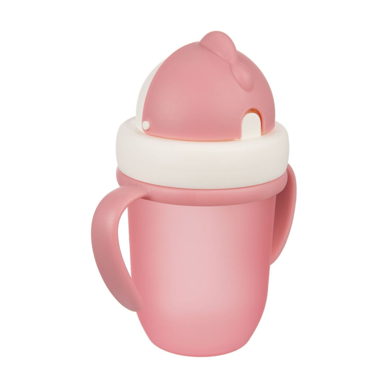 Canpol Cup with Silicone Flip-top Straw 210ml - Pink