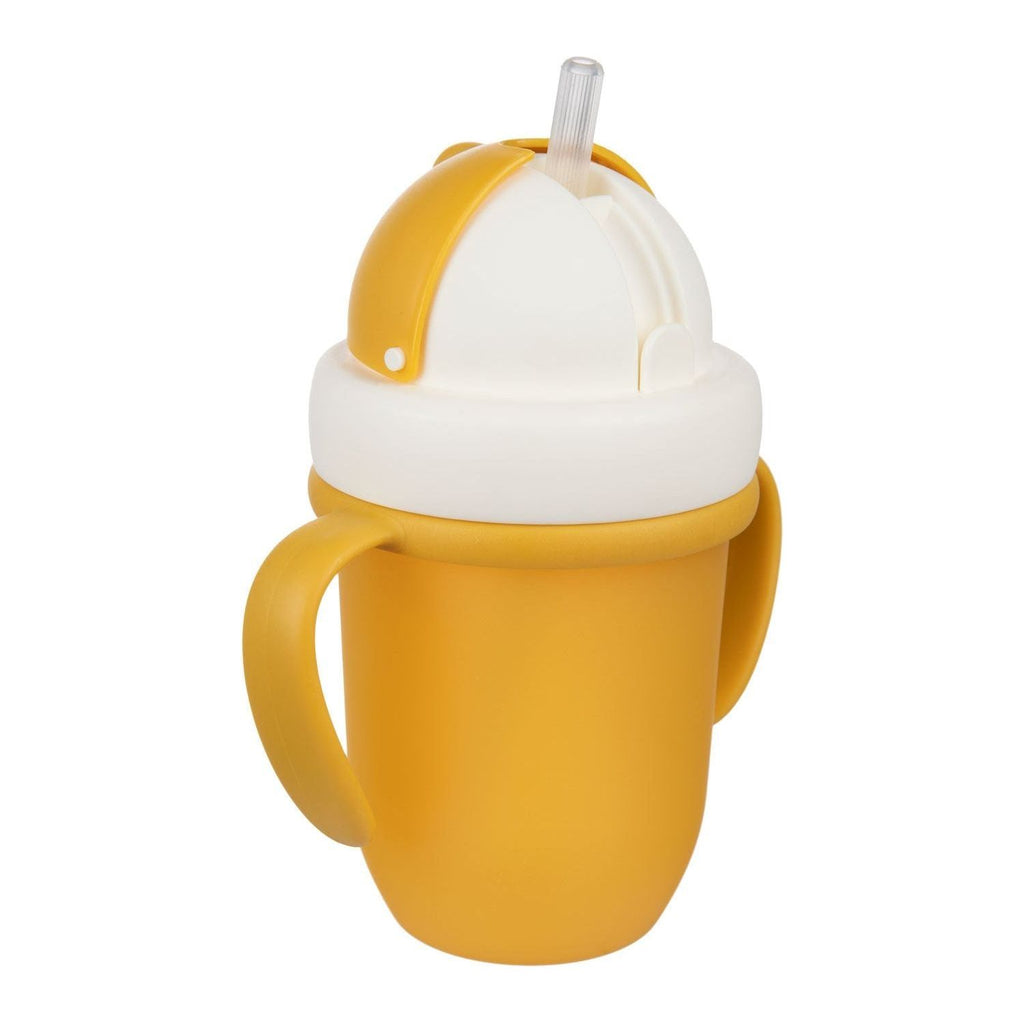 Canpol Cup with Silicone Flip-top Straw 210ml - Matte Pastels