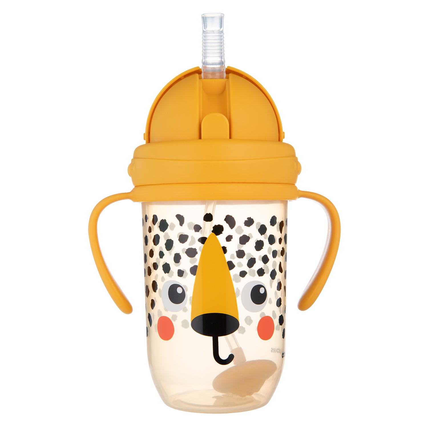 Canpol Babies Non-Spill Cheetah Baby Cup with Soft Weighted Straw – 270ml