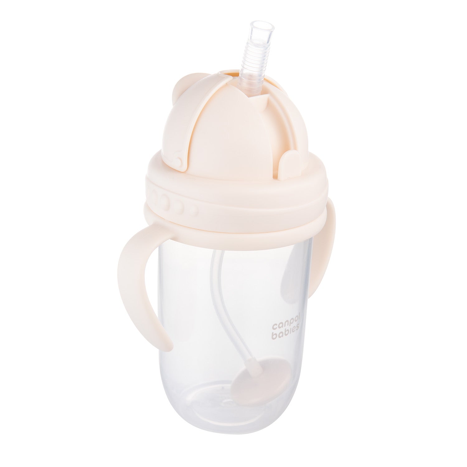 Canpol Babies Non-Spill Weighted Straw Cup 270ml 6m+ – Cream