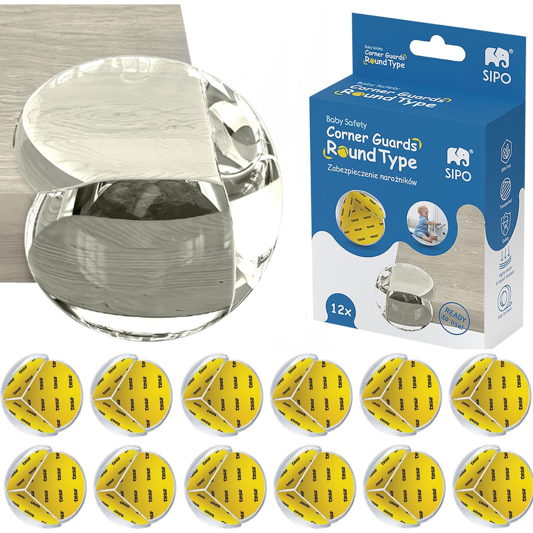 SIPO Round Silicone Edge Corner Guards - 12 Pcs