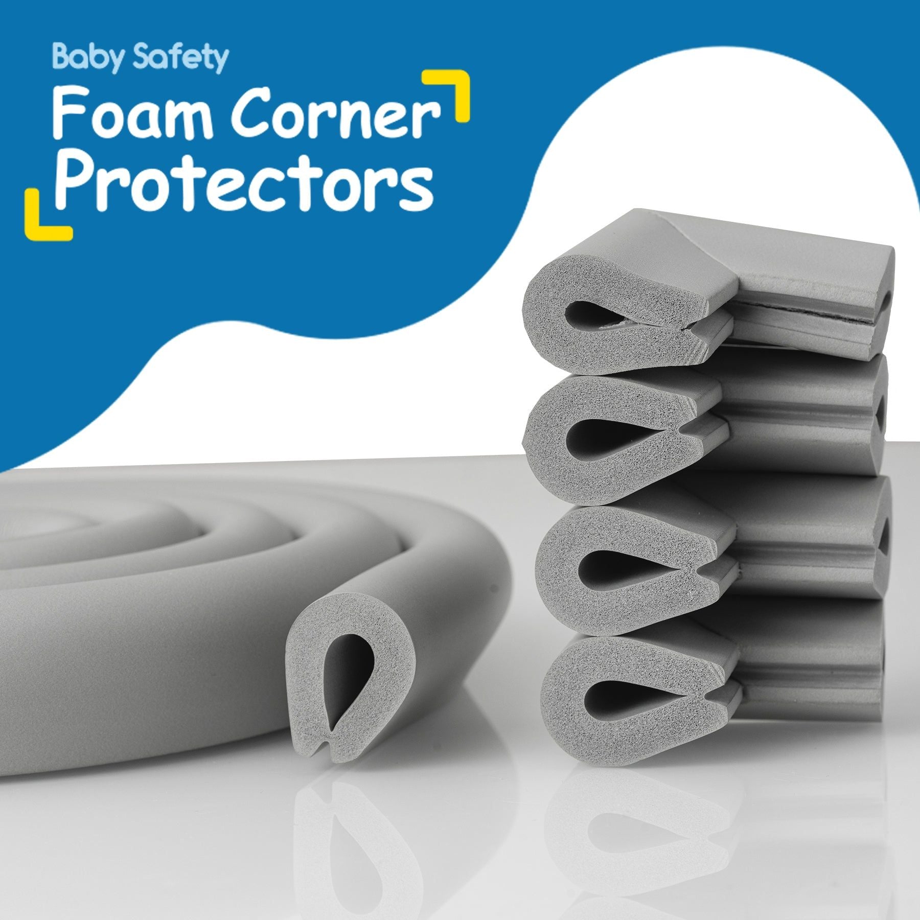 SIPO Set of Soft Foam Corner Protection Guards – 4 Pcs