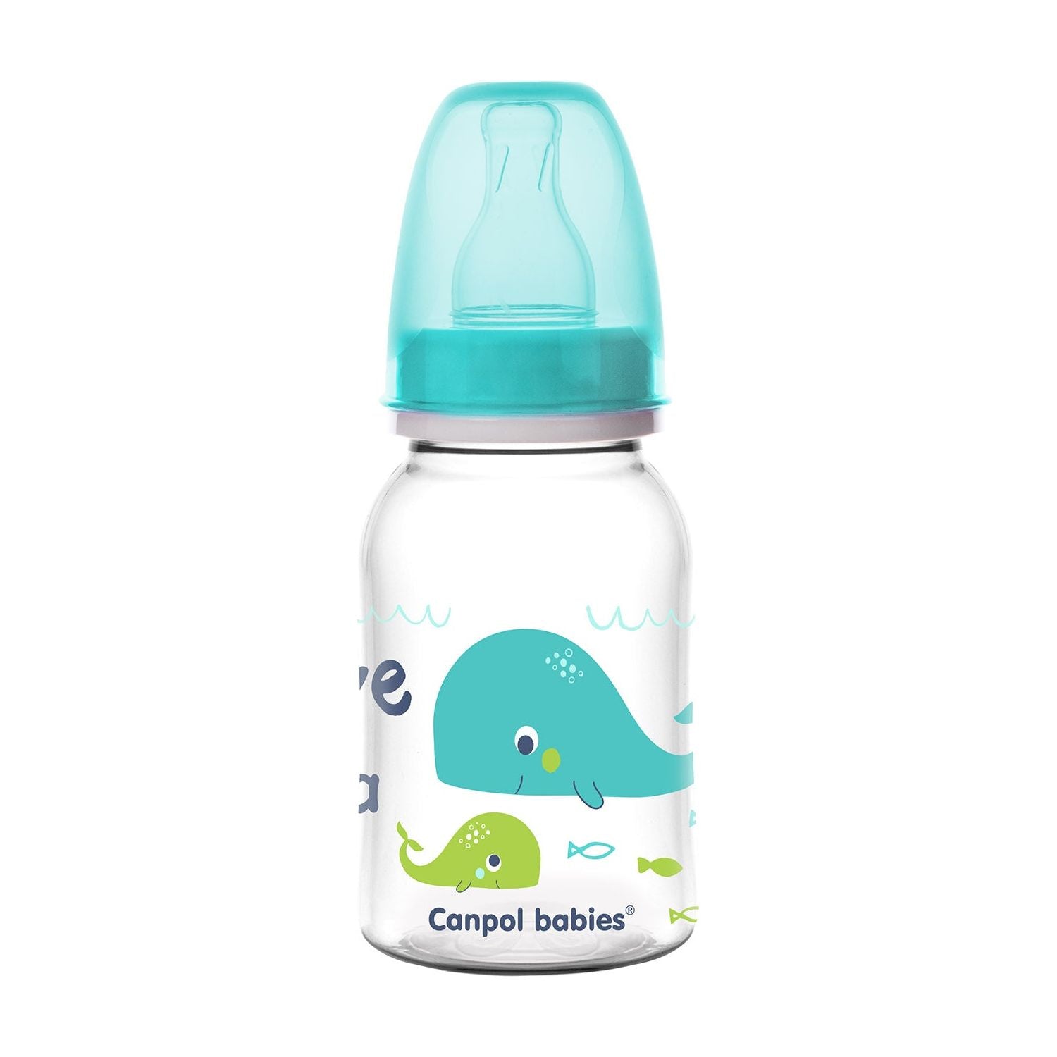 Canpol Babies Narrow Bottle 120 ml LOVE & SEA - Mint Whale