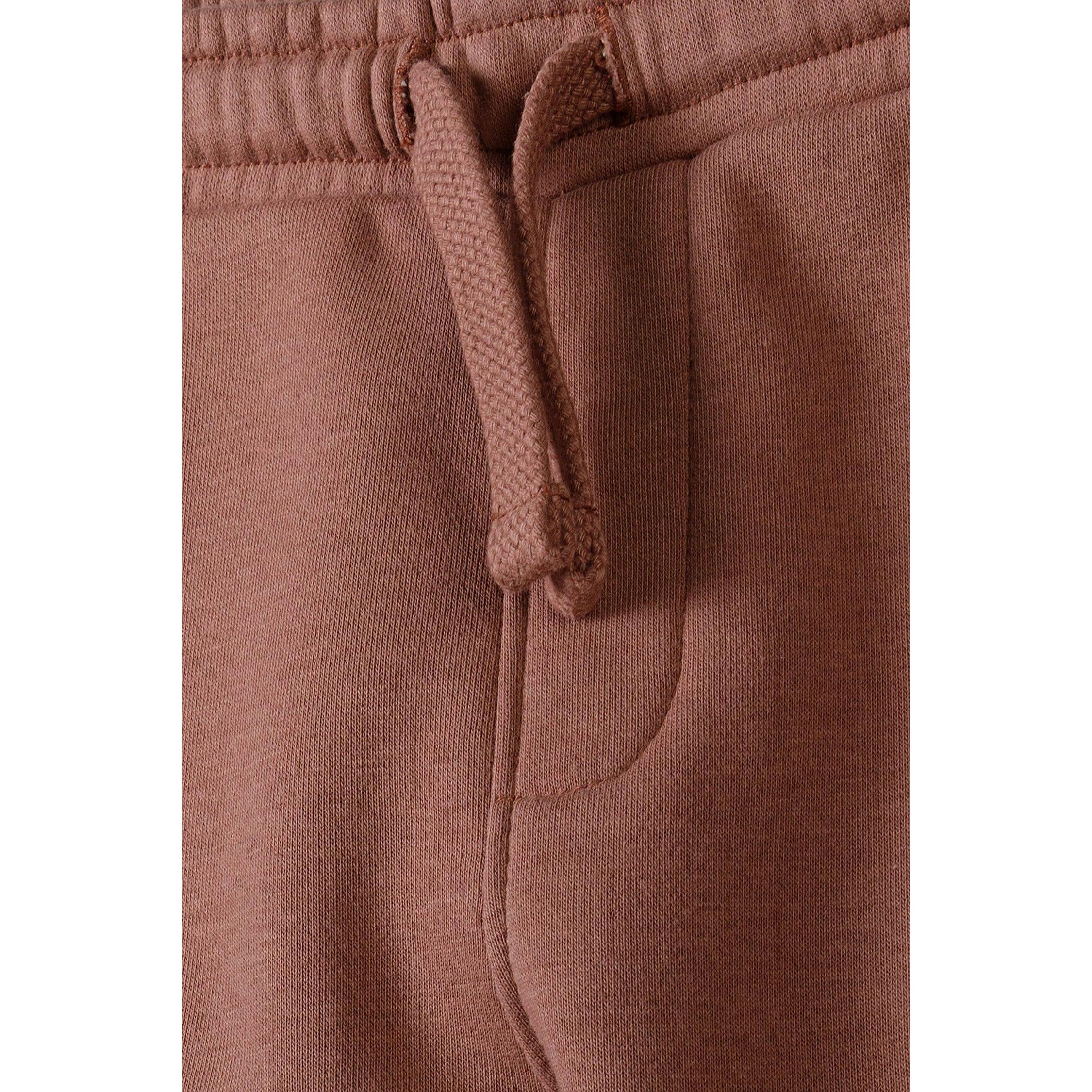 Minoti Fleece Crew Top and Jogger Set - Chestnut