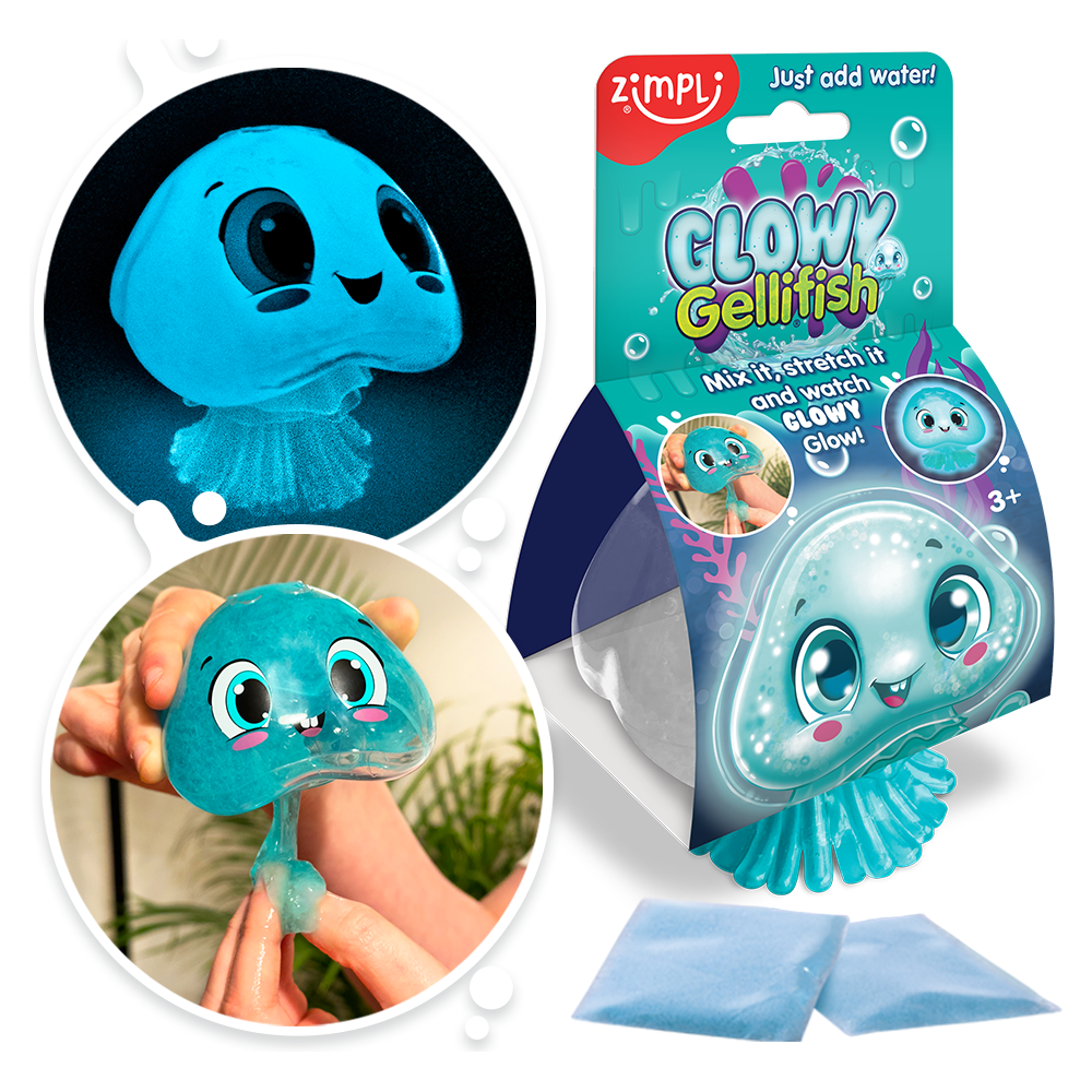 Zimpli Glowy Gellifish With Glow In The Dark