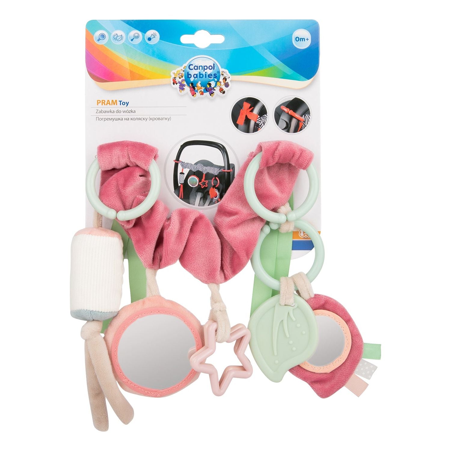 Canpol Babies Travel Toy - SENSORY TOYS 0m+ - Pink