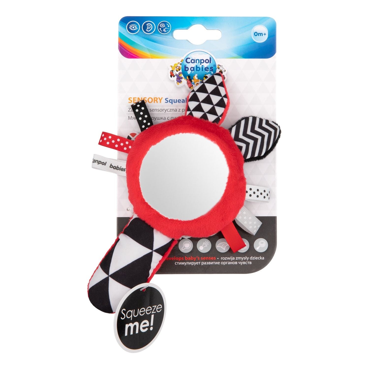 Canpol Soft Contrast Toy with Squeaker and Mirror SENSORY TOYS 0m+