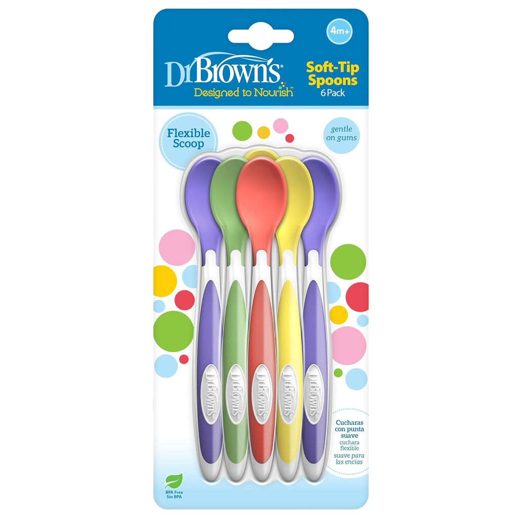 Dr. Brown's Soft-tip Spoons 6-Pack 4m+