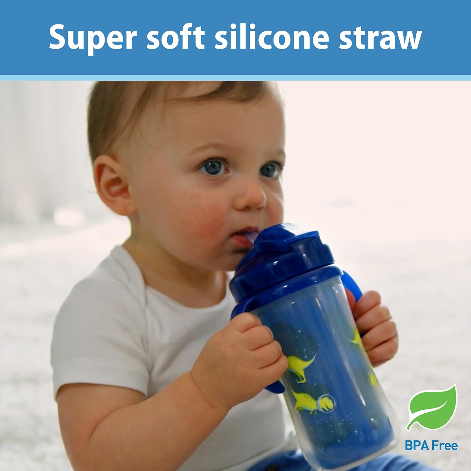 Dr. Brown's Insulated Sippy Straw Cup 12m+ - Boy - 2-pack