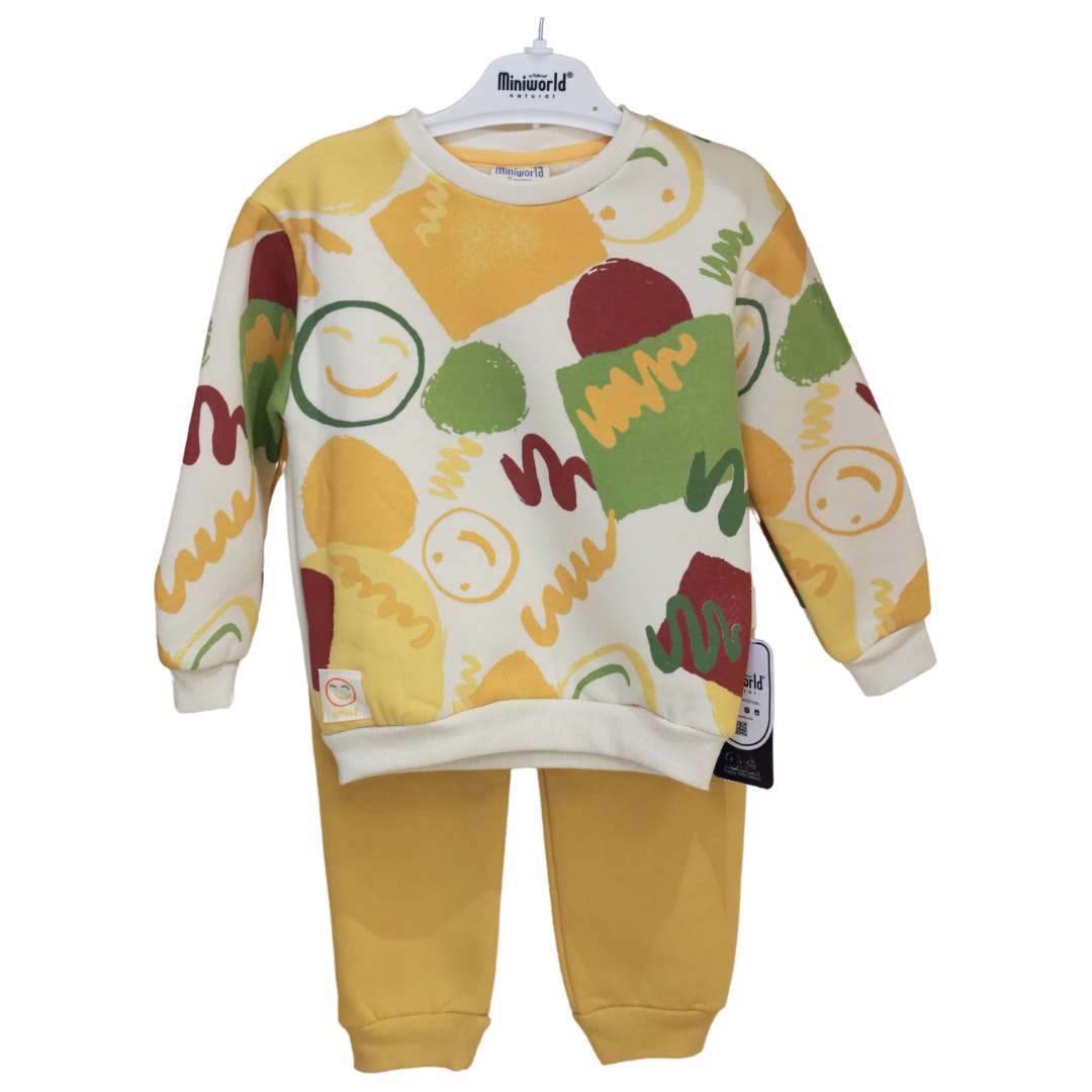 Miniworld - Smile Kids Joggers Set 2 pcs (3-6 YEARS) - Yellow