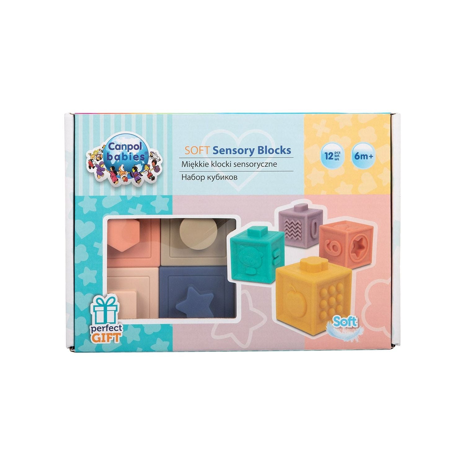 Canpol Soft Sensory Blocks 12 pcs 6m+