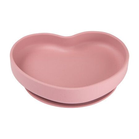 Canpol Silicone Suction plate HEART 6m+ - Pink