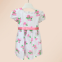 Gamzelim Baby Dress With Cardigan - Pink Flowers
