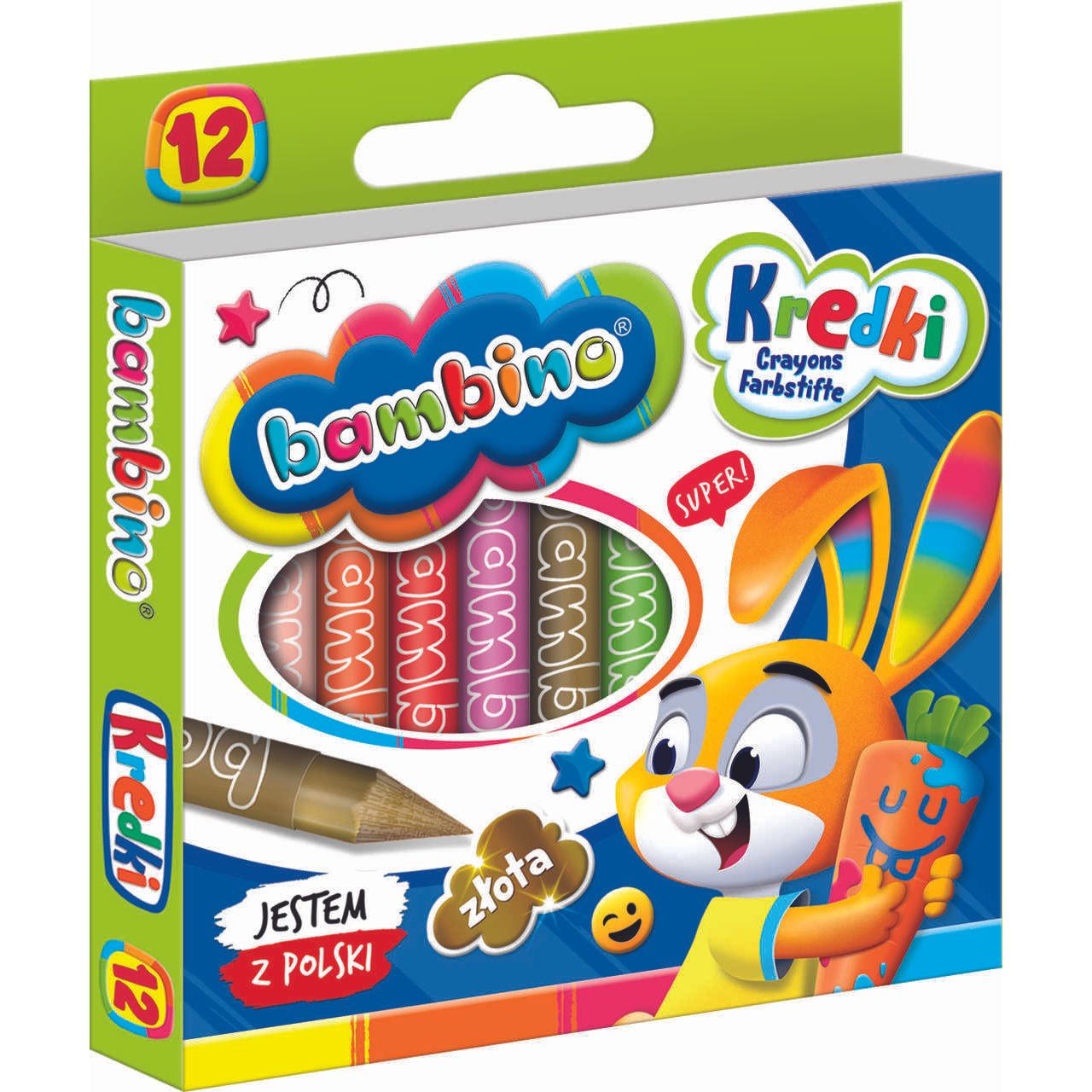 Bambino Graphite Crayons 12 Colours