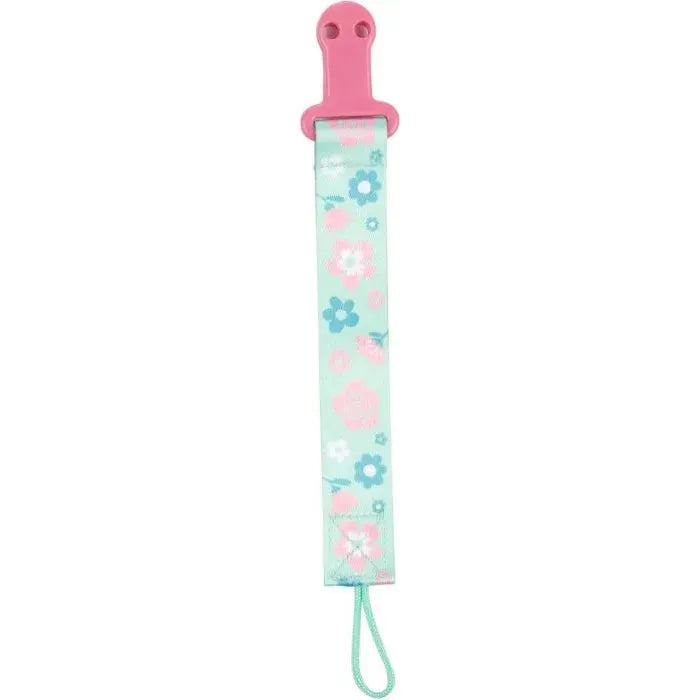 Canpol Soother Clip with Ribbon - EXOTIC ANIMALS - Turquoise