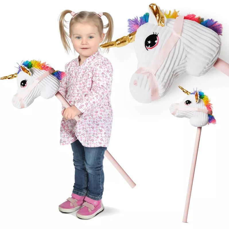 Happy Bunny Unicorn Horse On Stick - 78 cm