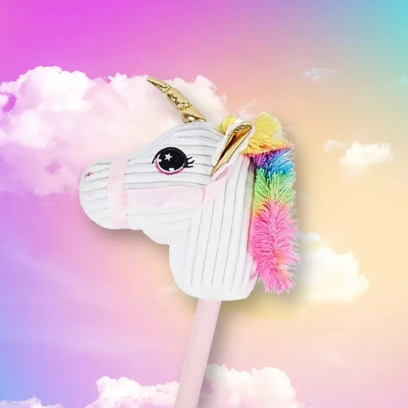 Happy Bunny Unicorn Horse On Stick - 78 cm