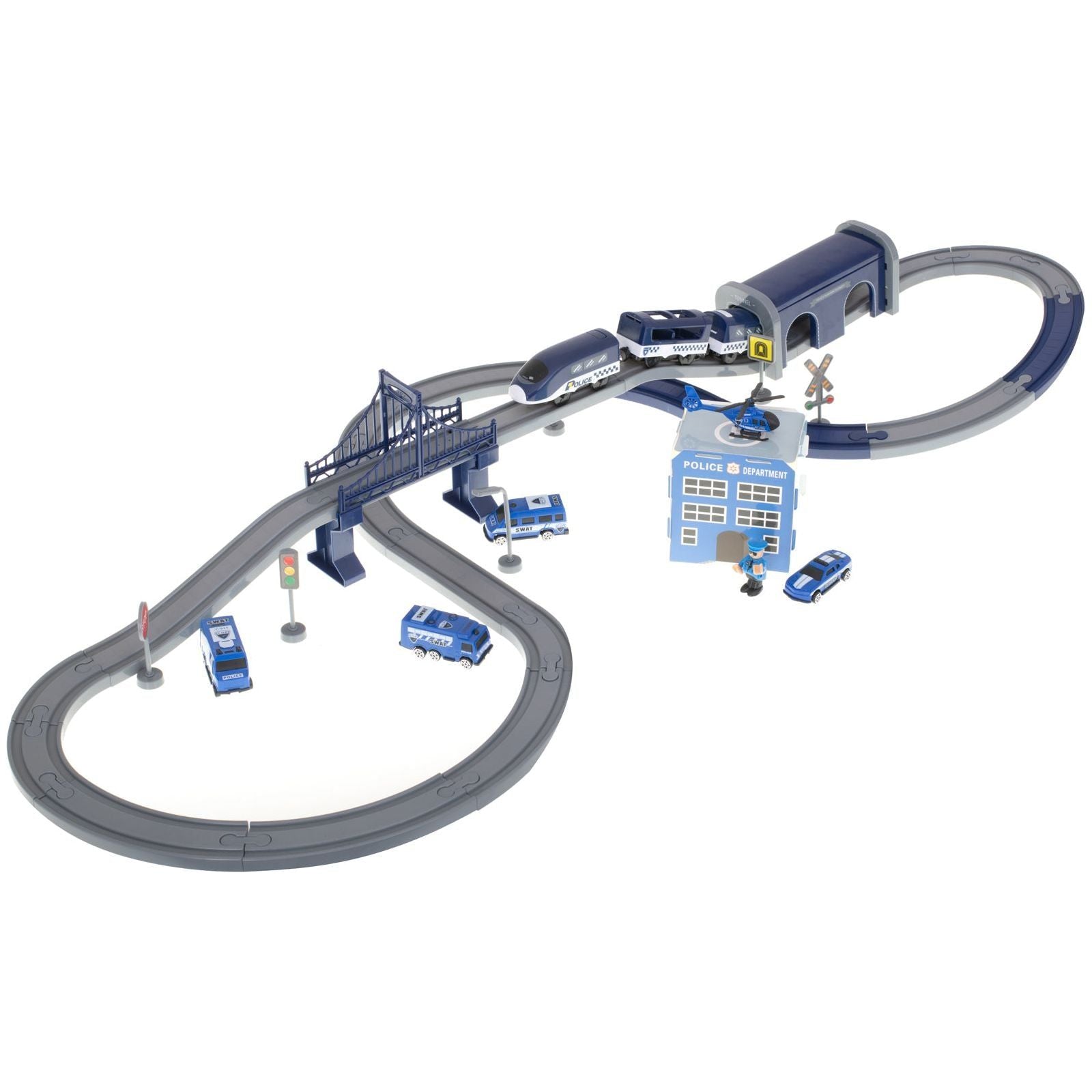 Happy Bunny Electric Train Police Set - 92 pcs