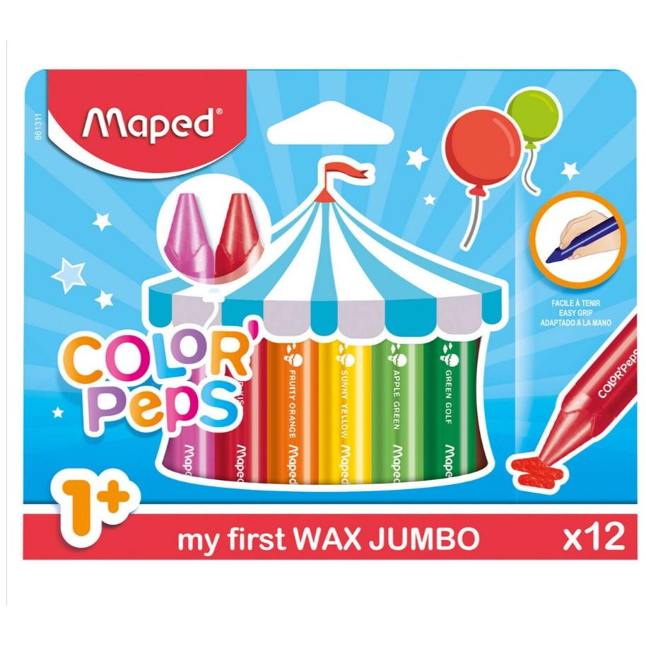 Maped Wax Jambo Crayons 1+ 12 Colours