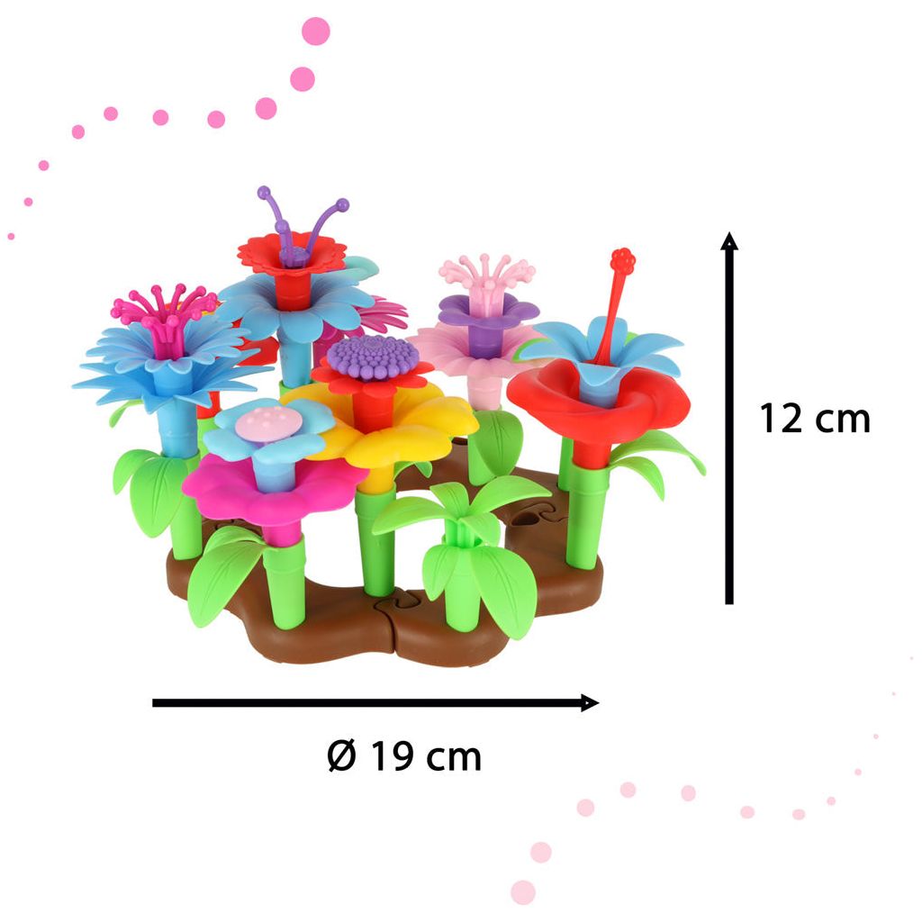 Blocs de construction de fleurs DIY Happy Bunny Garden - 104 pièces