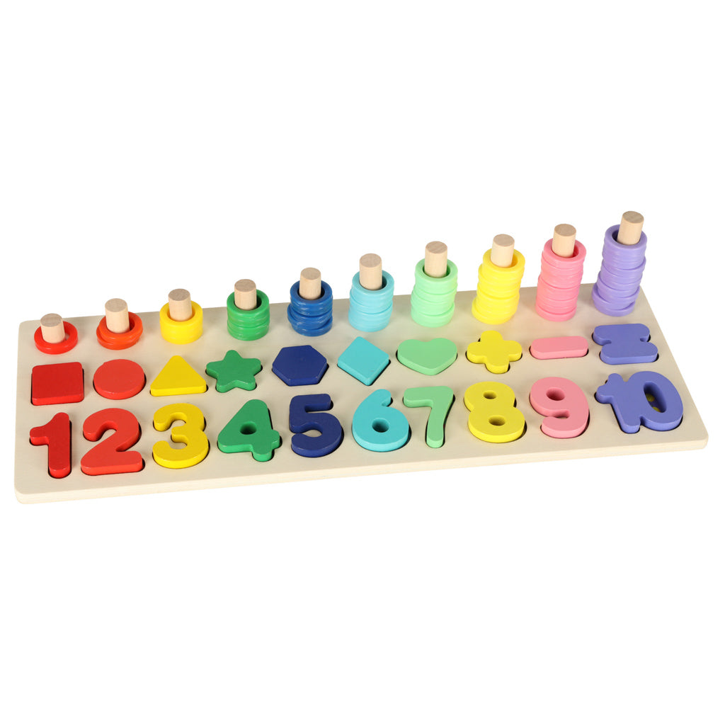 Happy Bunny Educational Wooden Jigsaw Puzzle Sorter