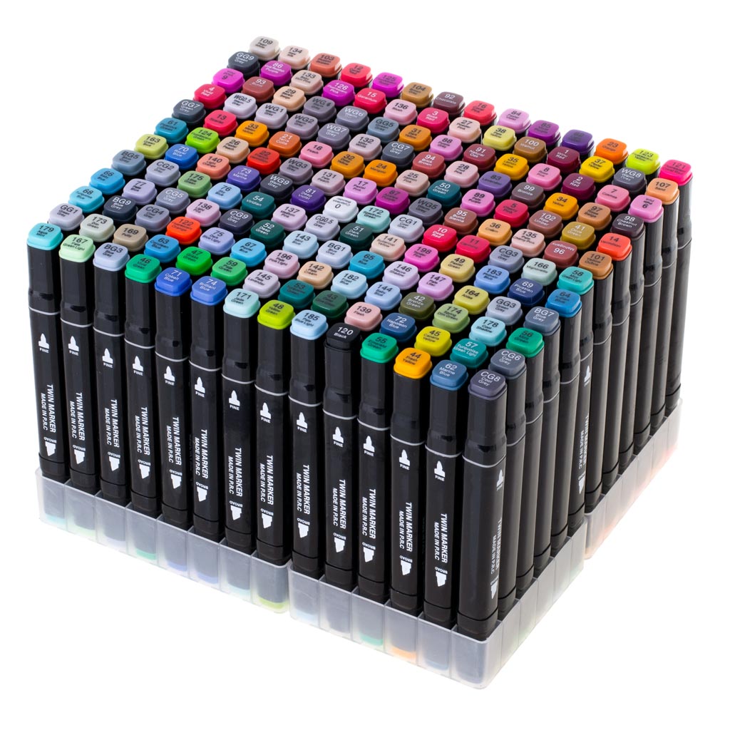 Double-Sided Markers With Case