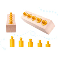 Montessori-stijl houten kleurrijke cilinders