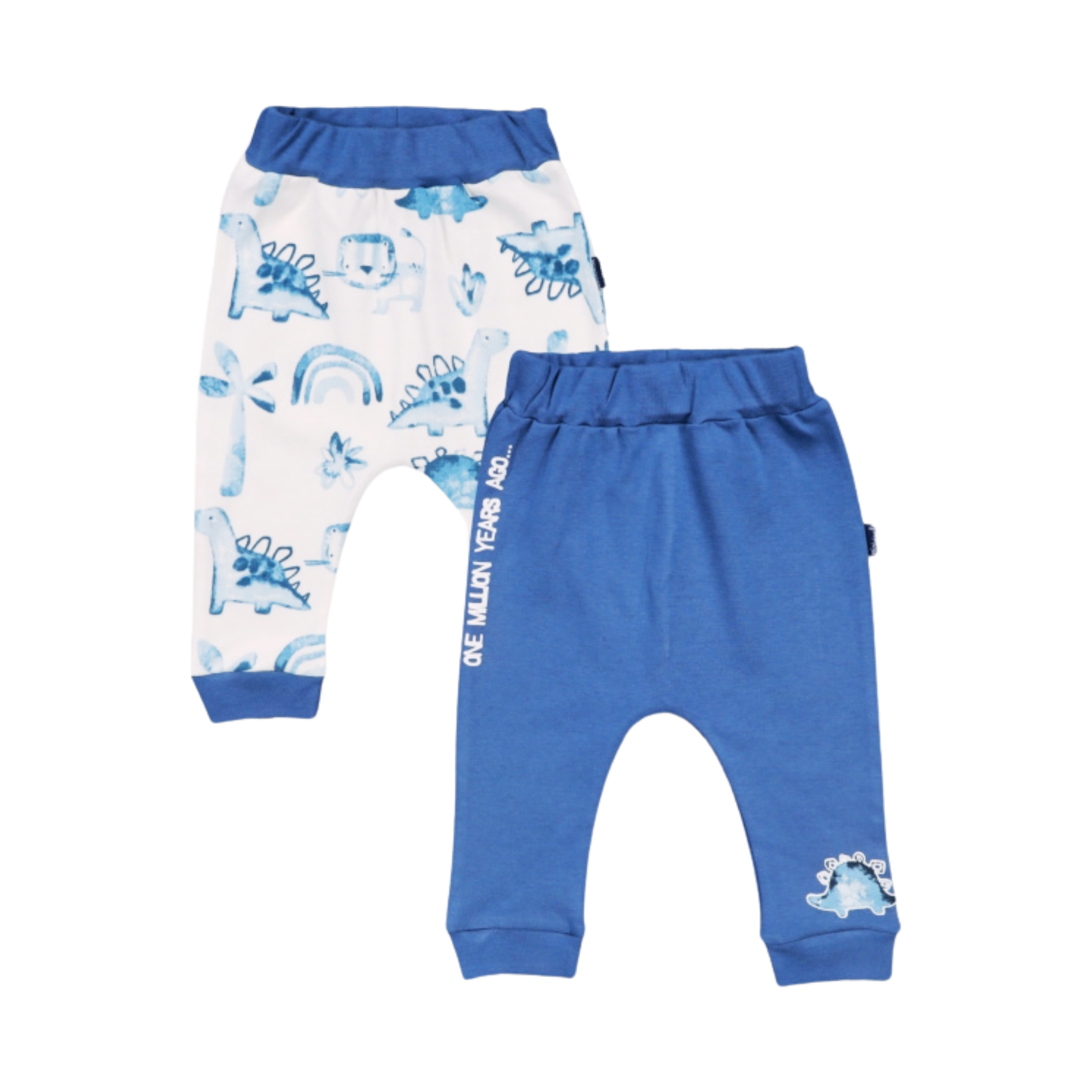 Miniworld - Blue Dinosaurs Baby Long Trousers 2 pcs (3-18 MONTHS)