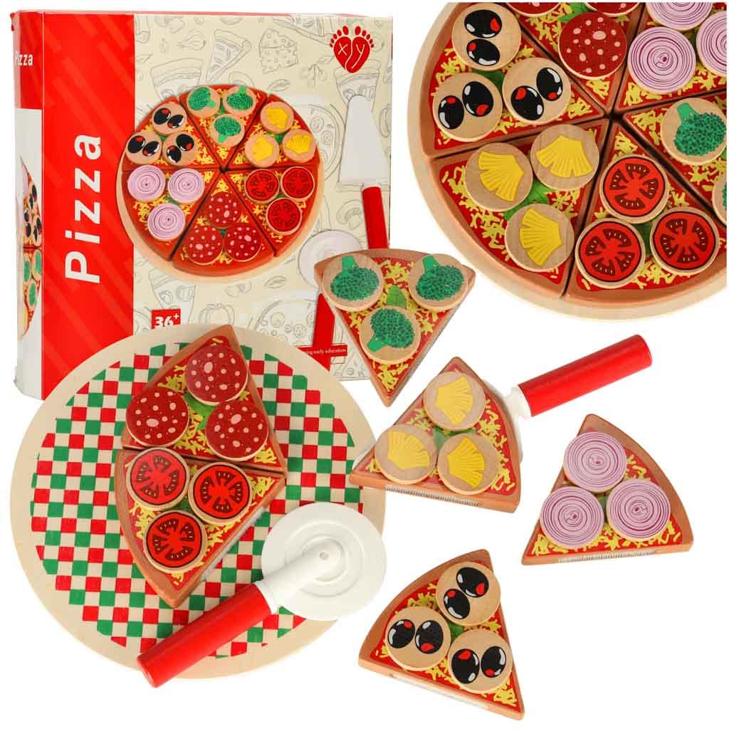 Happy Bunny Houten Pizza Met Accessoires 20cm